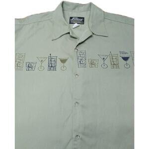 Filter Custom Manufacturing Cocktail Graphic Shirt XL USA Made Short Sleeve